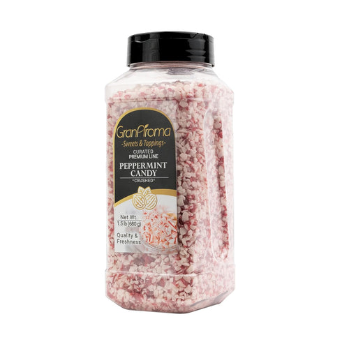 (1.5 GranAroma Crushed Peppermint Candy, Minty & Refreshing, Hot Cocoa, Desserts & Holiday Treats Pound)