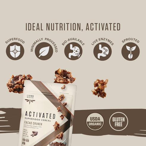 Living Intentions 9 (1 Pack) Organic Superfood Cereal Cacao Crunch NonGMO Gluten Free Vegan Kosher Ounce Unit