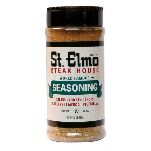 St Elmo Steak House Seasoning, Flavorful Rub for Steaks, Burgers, Chicken, Seafood, and More - 13 oz