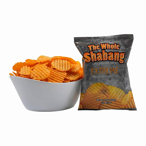 Generic Commissary Pack 12 (1.5 oz) The Whole Shabang Chips by Moon Lodge Bold Extreme Flavor Whole Shabang Potato