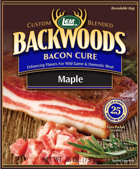 LEM BACKWOODS MAPLE BACON CURE Use as a dry rub or wet