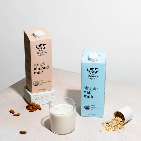 32oz 3 6 pack Mooala Organic Simple Oat Milk, - Ingredient, Shelf Stable, No Gums, No Oils, No Fillers, Non-GMO, No