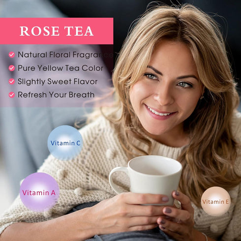 Dried Rose Buds Tea, Edible Whole Flowers Loose Leaf Herbs, Premium Natural Healthy Fragrant Beverage, Ideal for Gift,