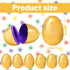 inheming 6 PCS Gold Eggs, Empty Plastic Easter Eggs, Fillable Eggs for Candy, Chocolate, Money and Stuff, Easter Egg