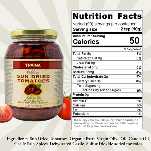 (32 oz, (32 oz, SDT Sun Dried Tomatoes in Oil California Sun Dried Tomato Halves in Oil))