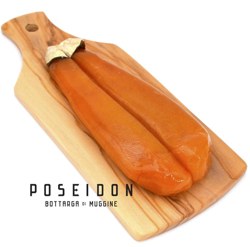 3.5~4.58 oz Poseidon - Premium Sardinian Bottarga | Authentic Mullet Roe | Gourmet Italian Seafood Delicacy |
