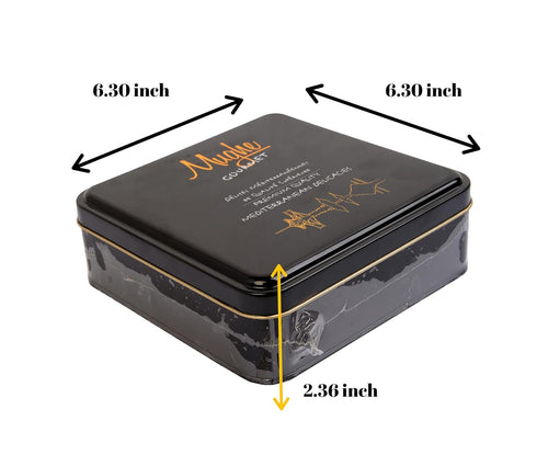 1.65lb/750g Mughe Gourmet Luxury Baklava Pastry Metal Gift Box - - Rich Pistachios, Walnuts, Cashews Double Layered