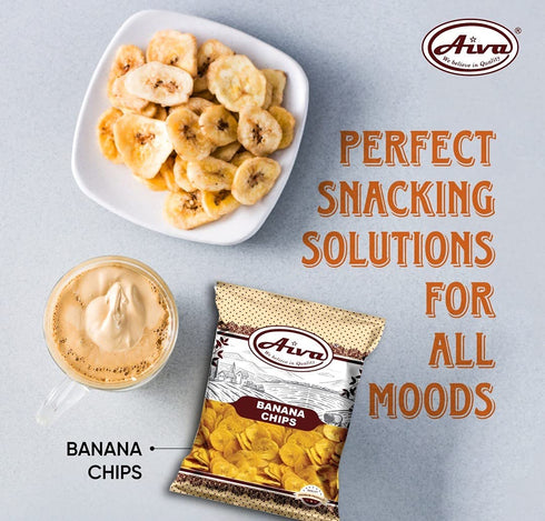 (5 LB) Aiva Dried Sweetened Banana Chips Fresh, Crispy & Sweetened, Delicious Snack for Snacking