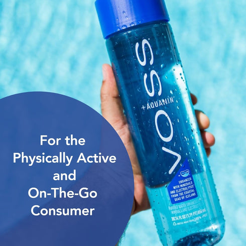 Pack 12 850ml 74 VOSS+ Aquamin Enhanced Water - of Bottles, Each - Purified Hydrating Water - Trace Minerals