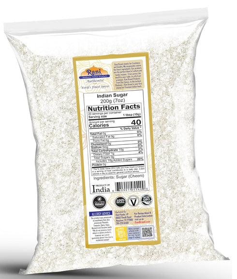 7oz (200g) Rani Indian Sugar Khand (Khandsari) ~ All Natural | Gluten Friendly | Vegan | NON-GMO | Kosher | Indian