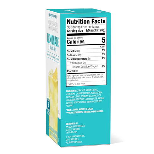 3.2 Oz Amazon Grocery, Lemonade Drink Mix Singles