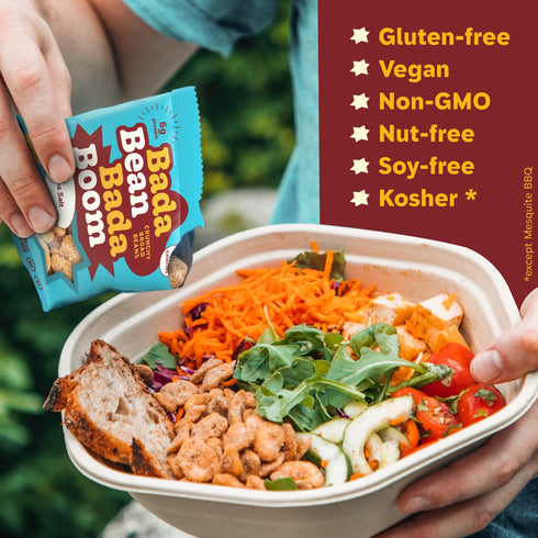 110 Packs, Pack, 1 (Pack 24) Bada Bean Bada Boom Plant-Based Protein, Gluten Free, Vegan, Crunchy Roasted Broad (Fava)