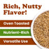 4 Food to Live Organic Toasted Hulled Sesame Seeds, Pounds Crunchy and Nutritious Snack, Oven Roasted, Unsalted, No Oil