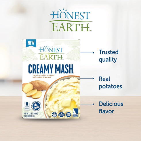 3.2 lbs (Pack 8) Honest Earth Creamy Mash Potatoes