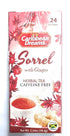 24 Caribbean Dreams Sorrel & Ginger Tea, Tea Bags, All Natural, Caffeine Free, Herbal Tea, White, (CD S&G)