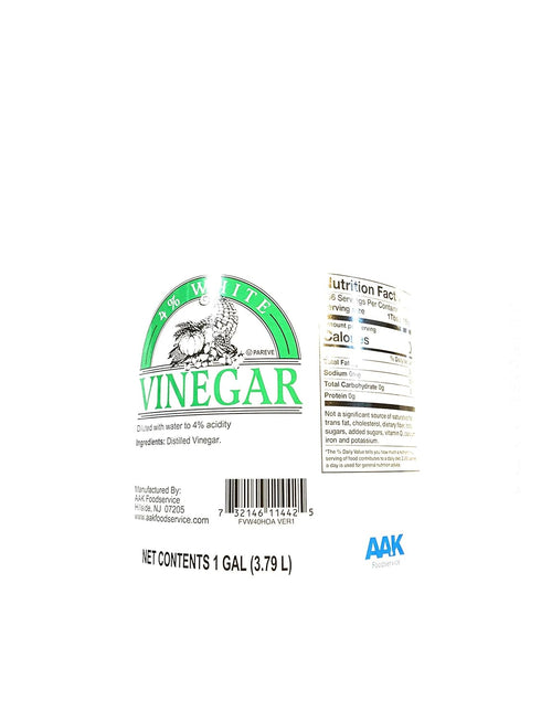 AAK 4% white vinegar 1 gallon