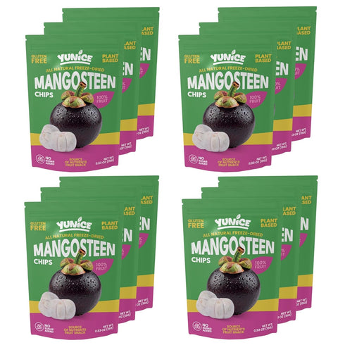 YUNiCE mangosteen Chips, freeze dried mangosteen Fruit Snack, 100% Real Fruit, No