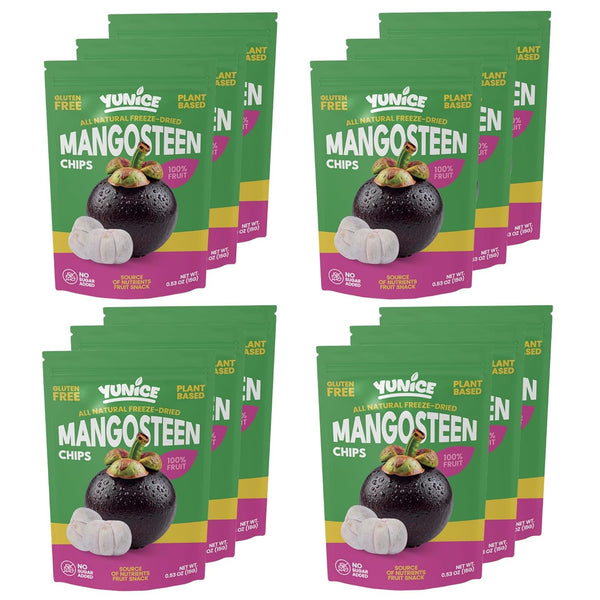 YUNiCE mangosteen Chips, freeze dried mangosteen Fruit Snack, 100% Real Fruit, No