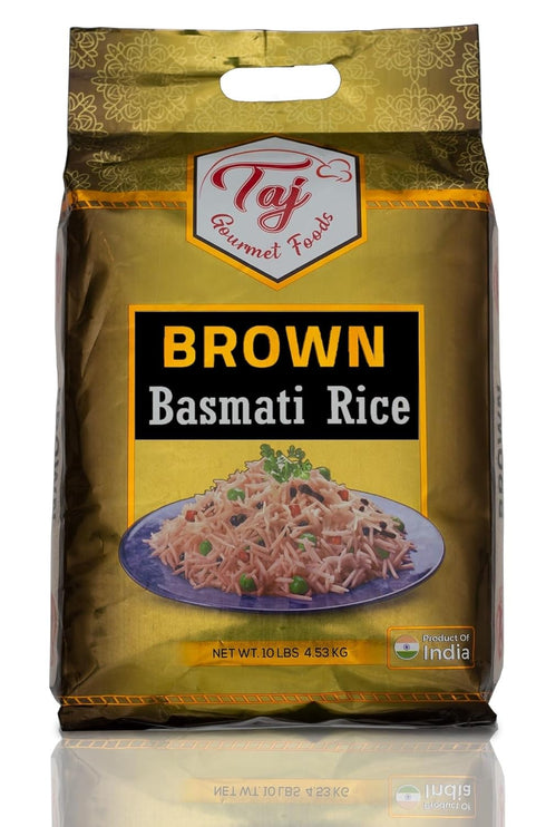 TAJ Gourmet Foods TAJ Gourmet Brown Basmati Rice, Naturally Aged, 10-Pounds