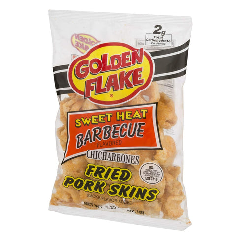 Golden Flake Snack Foods Sweet Heat Barbecue Flavored Fried Pork Skins 3