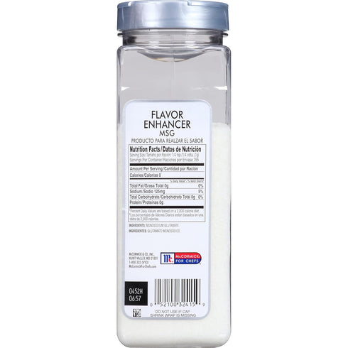 McCormick Culinary Flavor Enhancer MSG, 27 oz - One 27 Ounce Container of MSG Food Enhancer Seasoning, Deepens Flavor of Beef, Poultry, Vegetables, Marinades and More