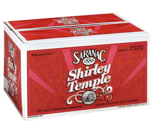 Saranac 12 oz (12 World Famous Hand-Crafted Shirley Temple Soda Soft Drink, fl Glass Bottles)