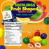 1.5-Pound SweetGourmet Assorted Fruit Shaped Gum Filled with Candy, Bulk Bag, Seedling Gumballs