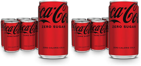 Coke Zero Sugar Mini-Can 7.5 fl oz, 12 Pack (Package May Vary)