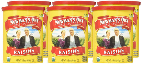 15-Ounce (Pack 6) Newman's Own Organics Organic California Raisins, Cans