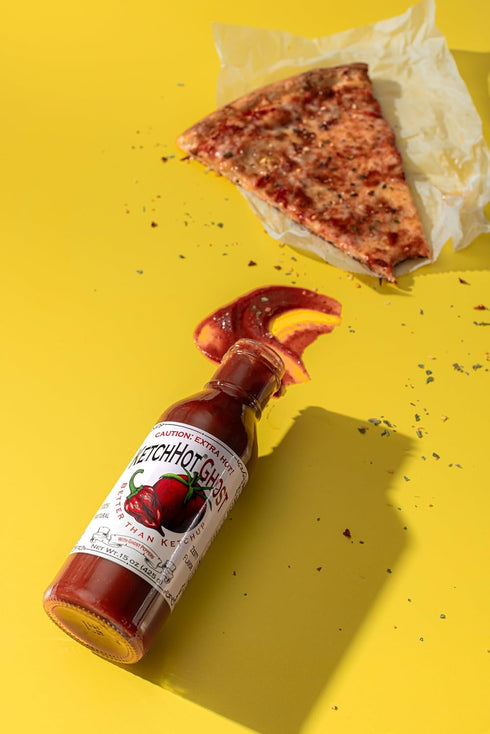 15 oz KetchHot Ghost Pepper Spicy Ketchup - Small-Batch, All-Natural Tomato Catsup with A Lot of Heat - Nothing