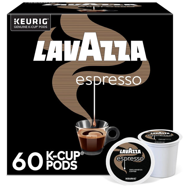 Lavazza Espresso, Single-Serve Keurig K-Cup Pods, Medium Roast Coffee, 60-Count Box (6