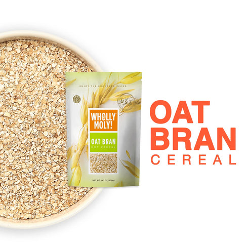 400g*1 Pack, Wholly Moly! Oat Bran, Instant Oatmeal, Original High Fiber, No Sugar Added, All Natural, Vegan Friendly