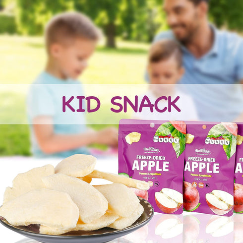 10 Pack Pack, 0.35 ONETANG Freeze-Dried Fruit Apple Chips, Single-Serve Non GMO, Kosher, No Add Sugar, Gluten free