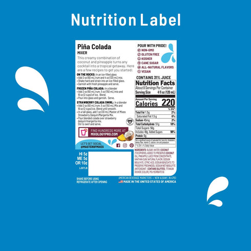 Frozen Pack: 1 (33.8 Oz), Pack 3 Master of Mixes Fruity FUNdamentals Variety Pina Colada, Strawberry Daiquiri