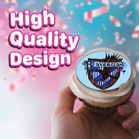 30 x Cupcake Toppers - Wizarding World Inspired Collection of Edible Cake Decorations, Uncut on Wafer Sheet