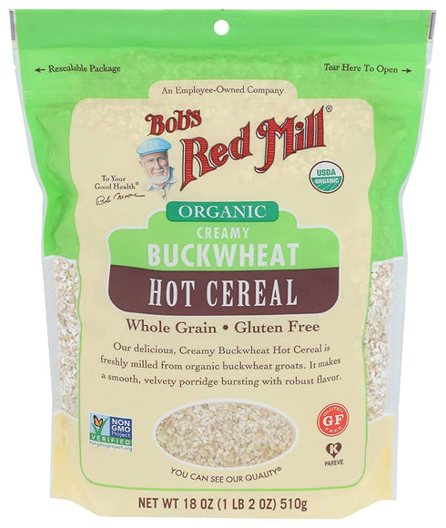 Bob's Red Mill Organic Gluten Free Creamy Buckwheat Hot Cereal, 18 Ounce