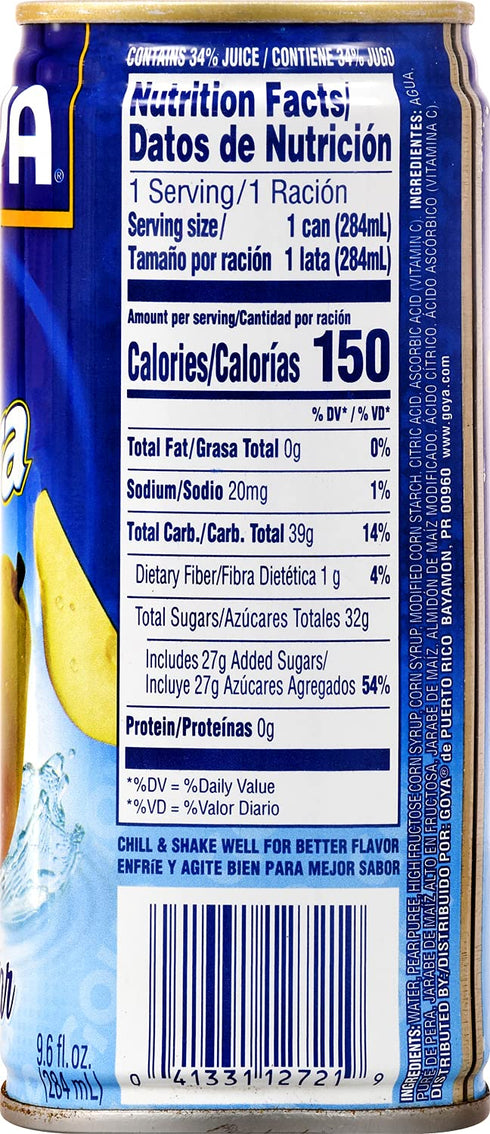9.6 Oz (Pack 24) Goya Foods Pear Nectar, Fl