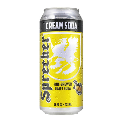 Sprecher 16 oz (12 Pack), Cream Soda in fl Cans Fire-Brewed with Real Honey, Rich Vanilla Honey Flavor, Handcrafted