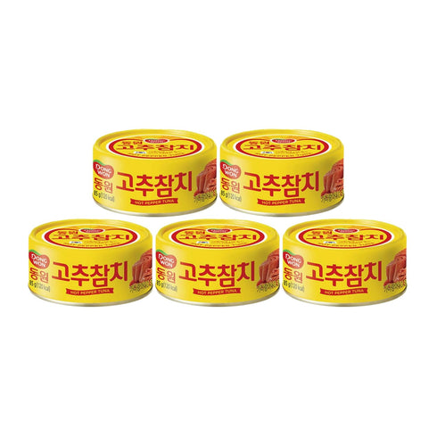 Generic 85g (3oz), (5 Korean Spicy Hot Pepper Tuna Ready to Serve, Great for Kimbap, Rice Bowls & Quick Meals can, Hot