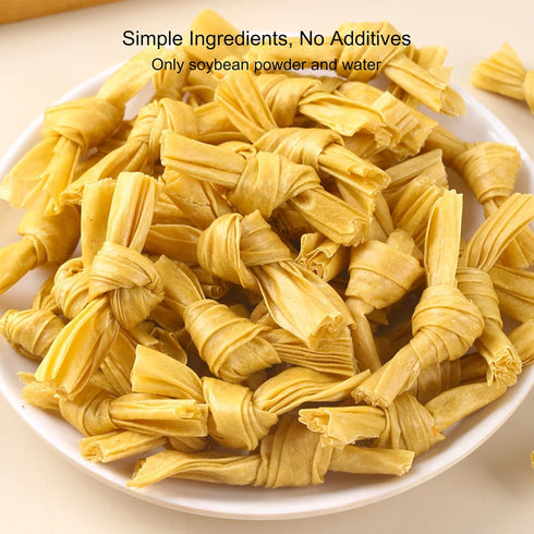 Whitejianpeak 1.1Lb Dried Tofu Skin Knots, Bean Curd Knots, Chinese Soybean Curd Knots, No Additives