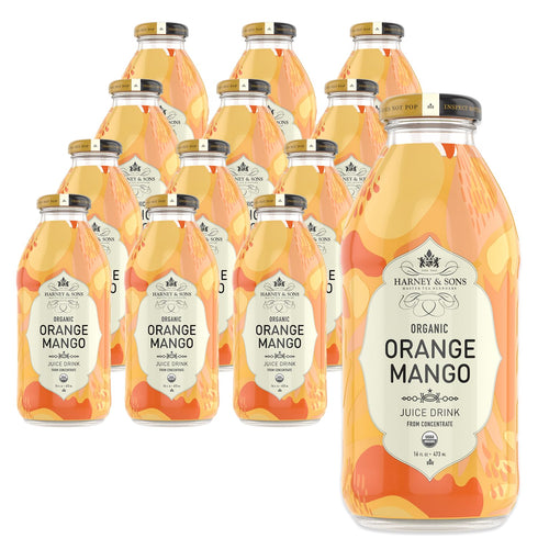 Harney & Sons Organic Orange Mango Juice Drink, Glass Bottles, 16 Fl