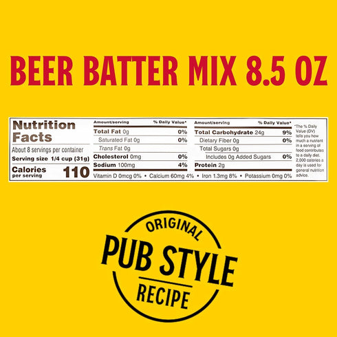 8.5 oz (Pack 3) Louisiana Fish Fry Products, Beer Batter Mix