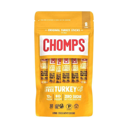 CHOMPS Original Turkey Sticks 8 Count, 1.15 OZ