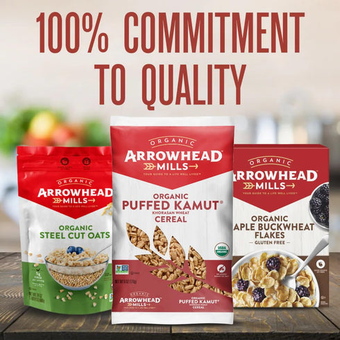 6 Arrowhead Mills Organic Puffed Kamut Cereal, Ounce