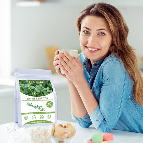 60 Count 100% Immunity TEARELAE - Thyme Tea Bags - - Pure Natural Thyme Leaves - Help Digestion, Boost - Non-GMO
