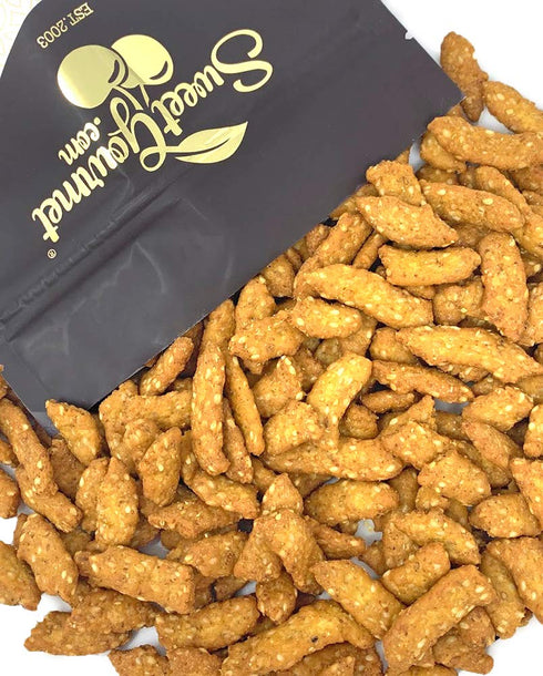 1 SweetGourmet Oat Bran Sesame Sticks, Healthy Snack, Salted, No Preservatives, No Artificial Flavors, Pound Zip-Lock