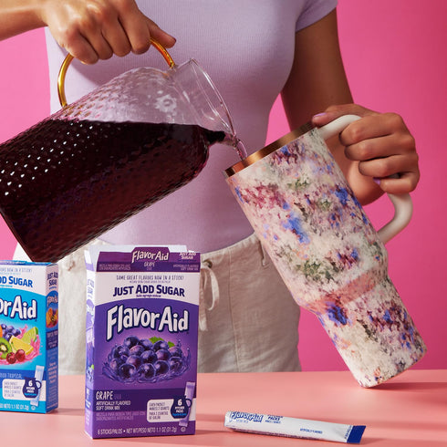 Packets, 2 (6 72 Count Flavor Aid Grape Unsweetened Drink Mix Pitcher Quart Sticks)