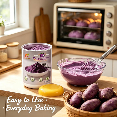WGENGWU Premium Purple Sweet Potatoes & Ube Powder, Natural Ube Extract, Ultra-Fine Easy Dissolve Powder, Ideal