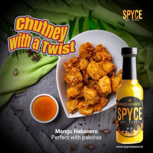 SPYCE Habanero Hot Sauce, Vegan, Gluten Free, Low Sodium, 10 oz, Mango Habanero
