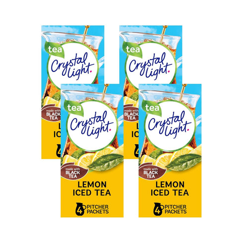 Crystal Light Lemon Iced Tea Drink Mix (16 Pitcher Packets, 4 Packs